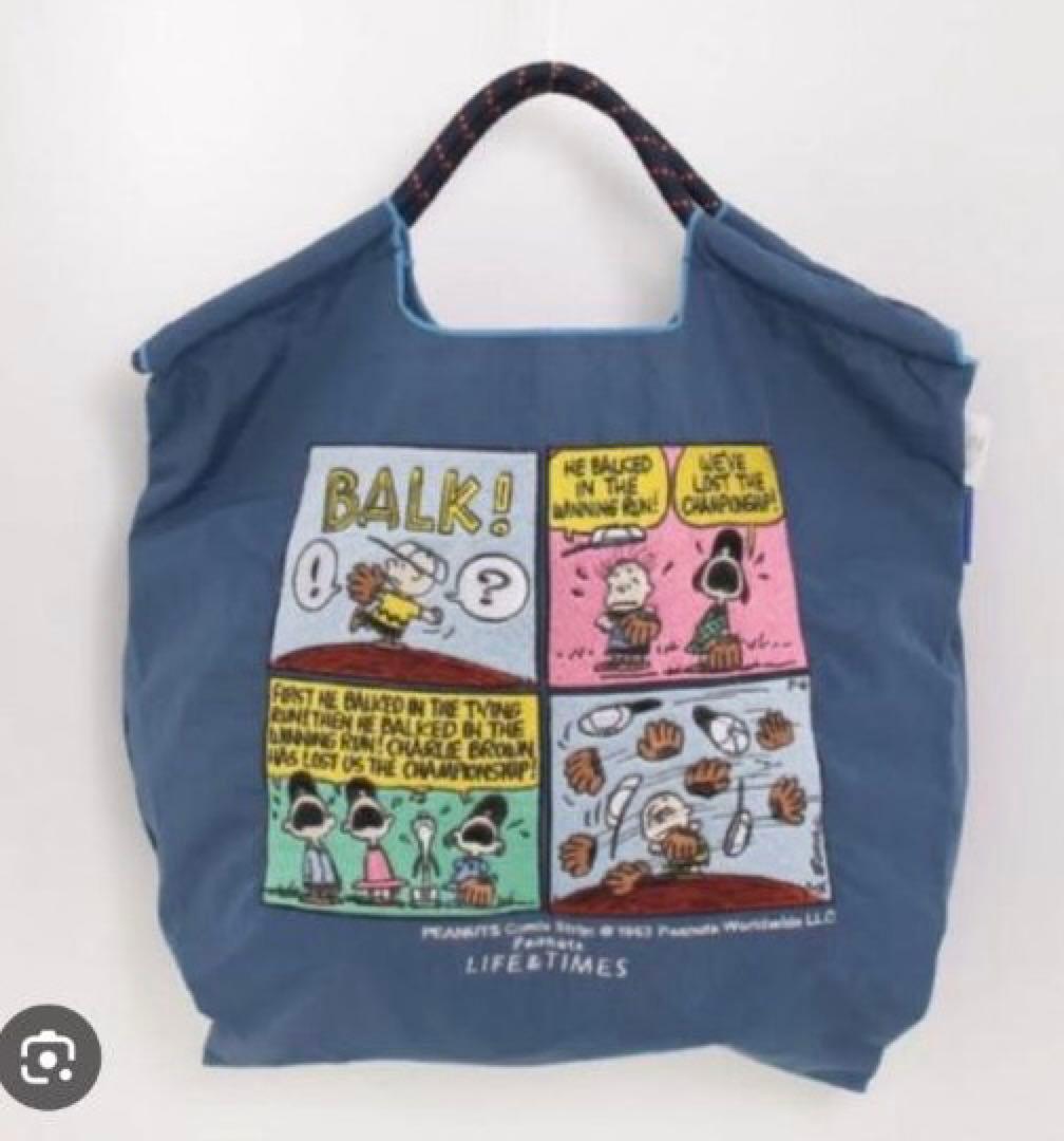 ボールアンドチェーン　スヌーピー　西宮限定　トートバッグBaseball 柄