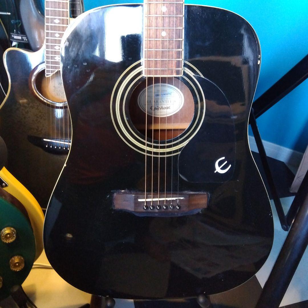 エピフォン ブラック アコースティックギター