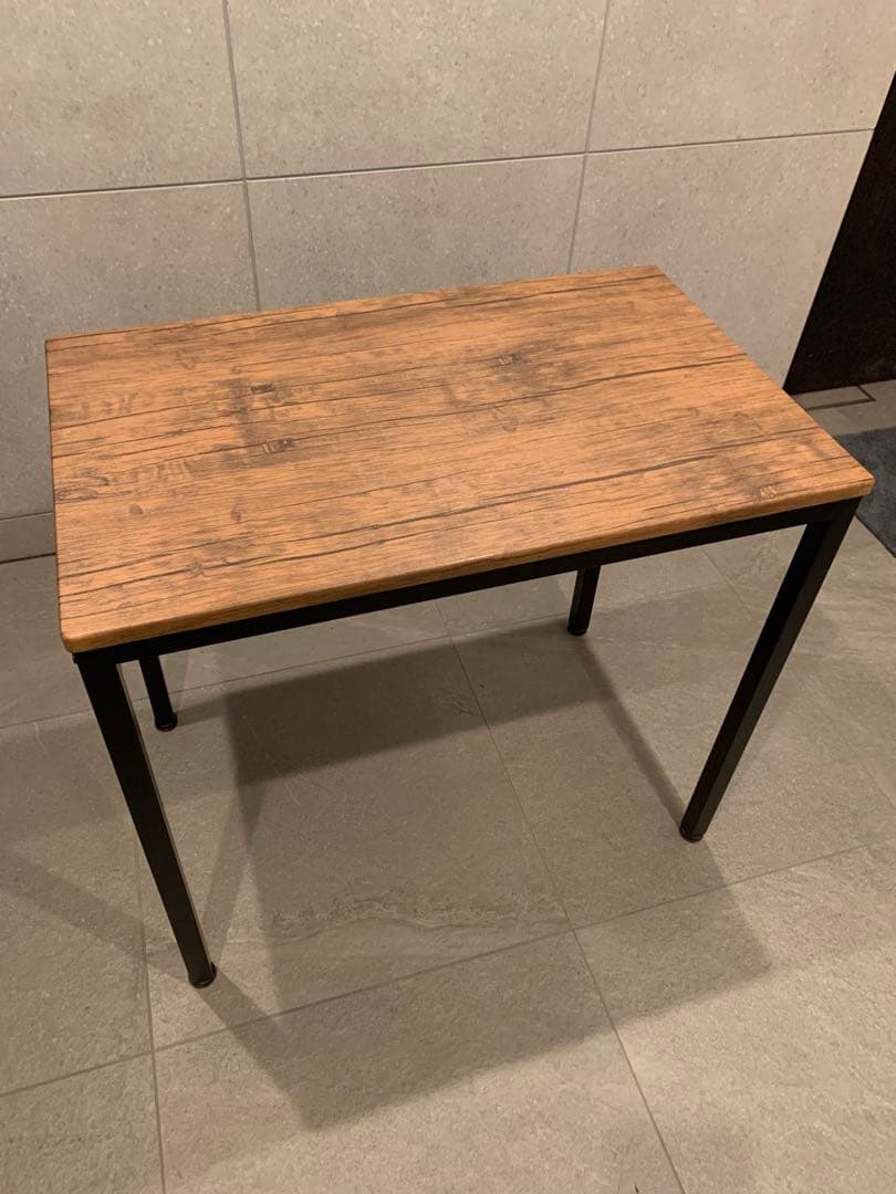 パソコンデスク 木目調 机 PCアジャスター付シンプルな木目調テーブル