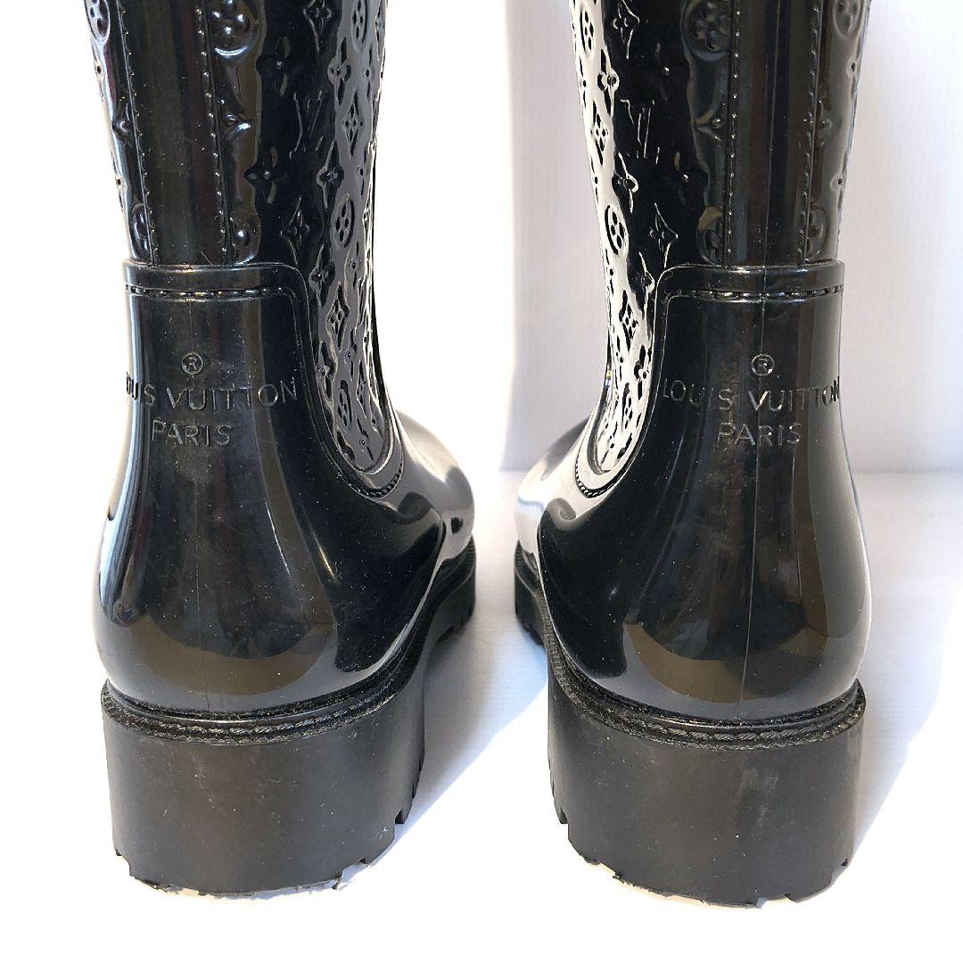★美品★ ルイヴィトン モノグラム レインブーツ 長靴 レディース 黒　24cm