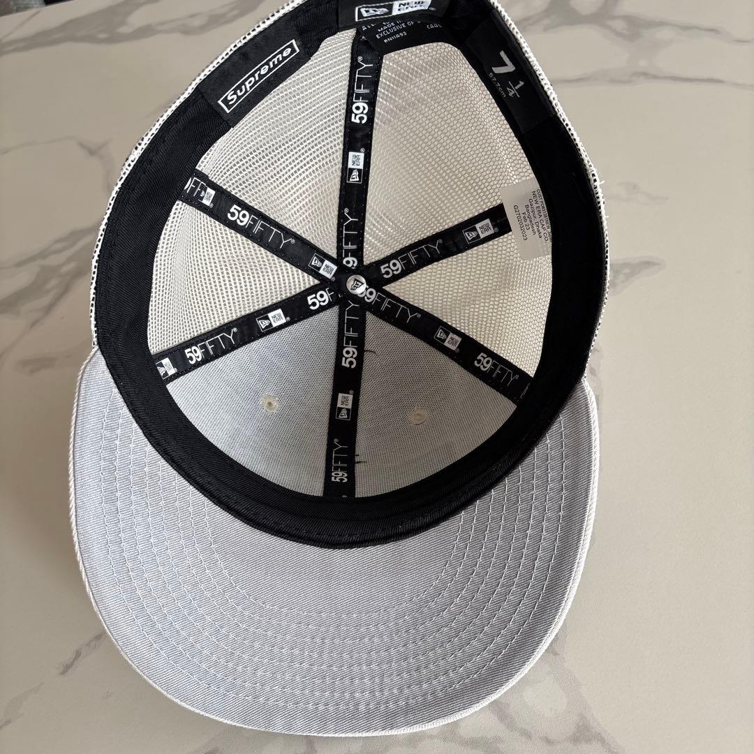 supreme×NEWERA メッシュキャップ 57.7cm 簡易鑑定済み