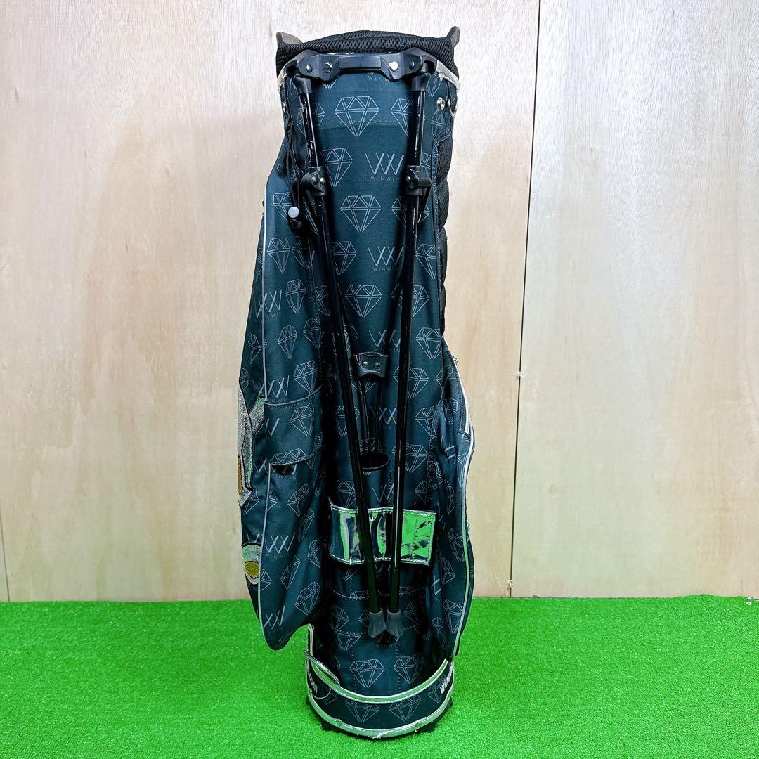 WINWIN STYLE スパンコール スタンド式 キャディバッグ スカル