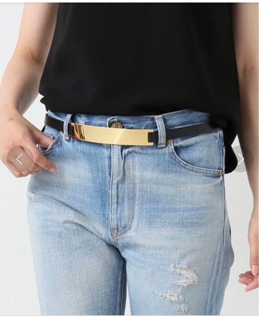 Deuxieme Classe B-LOW THE BELTロングプレートベルト