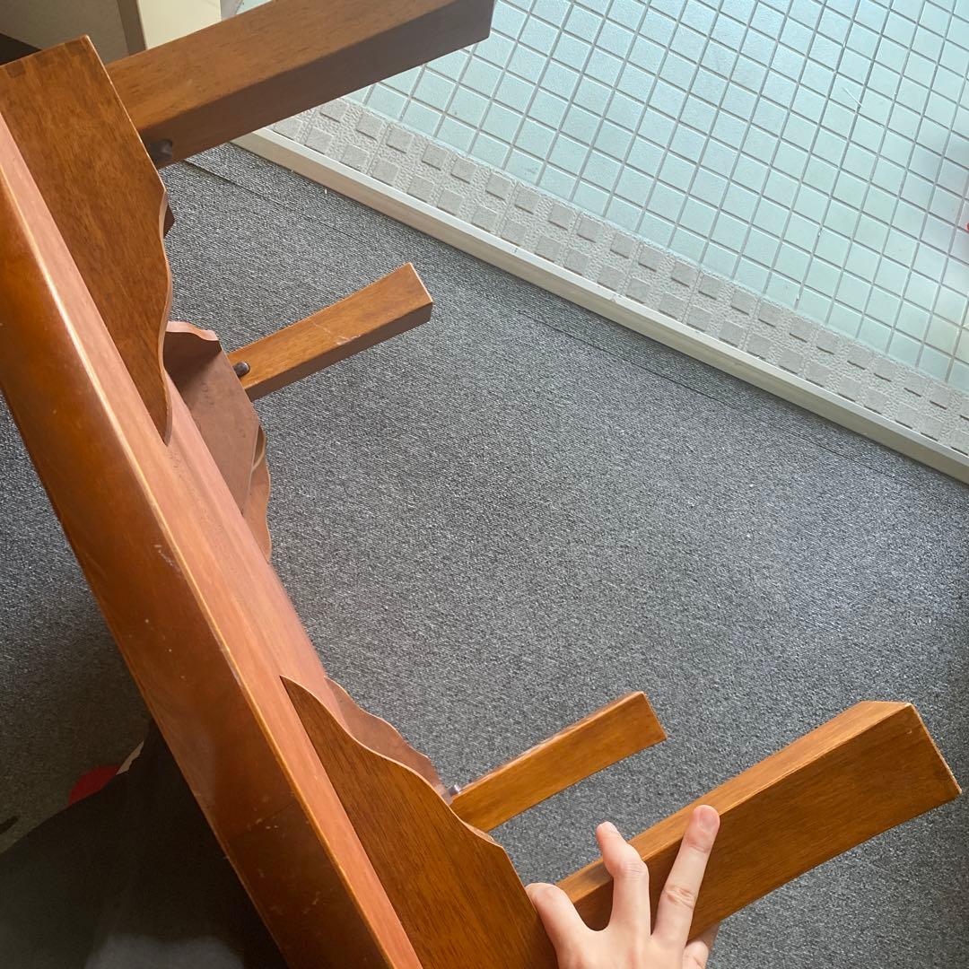 天然木　円形テーブル 約90cm ブラウン