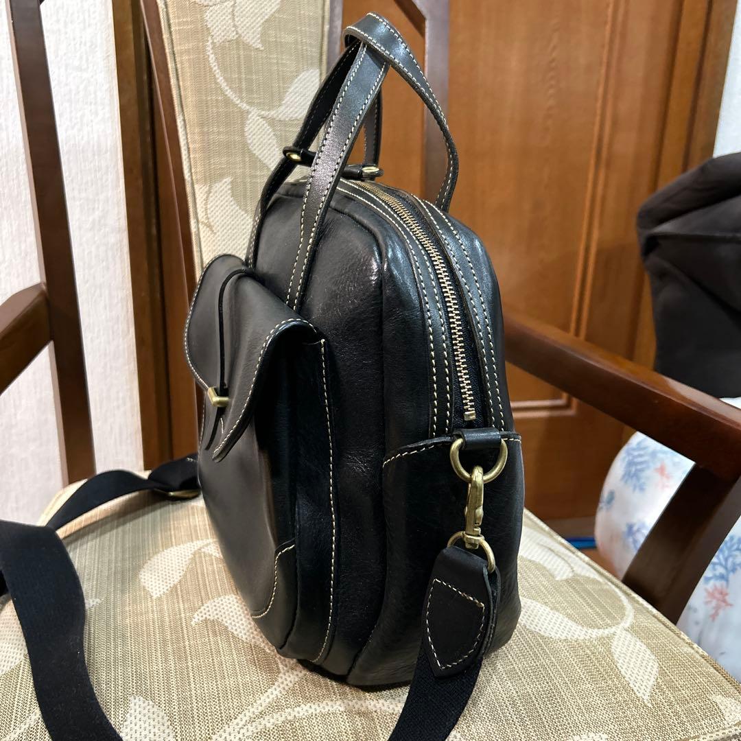 美品　PORCO ROSSO フロントポケットタウンボストンバッグS