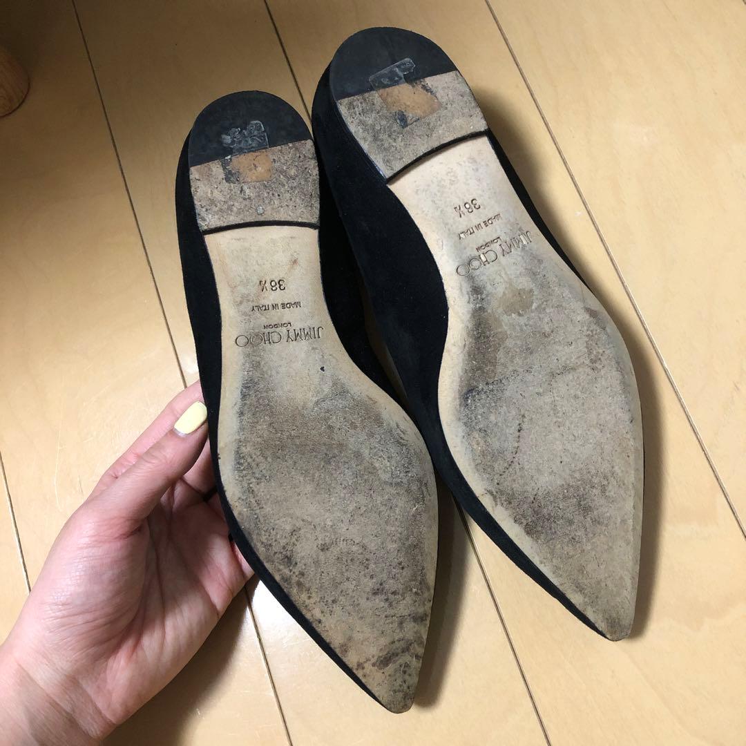 JIMMY CHOO ジミーチュウ　フラットパンプス　36 1/2