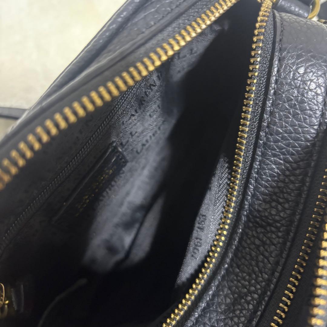 【美品】ローレンラルフローレン ショルダーバッグ ブラック レザー カメラバッグ