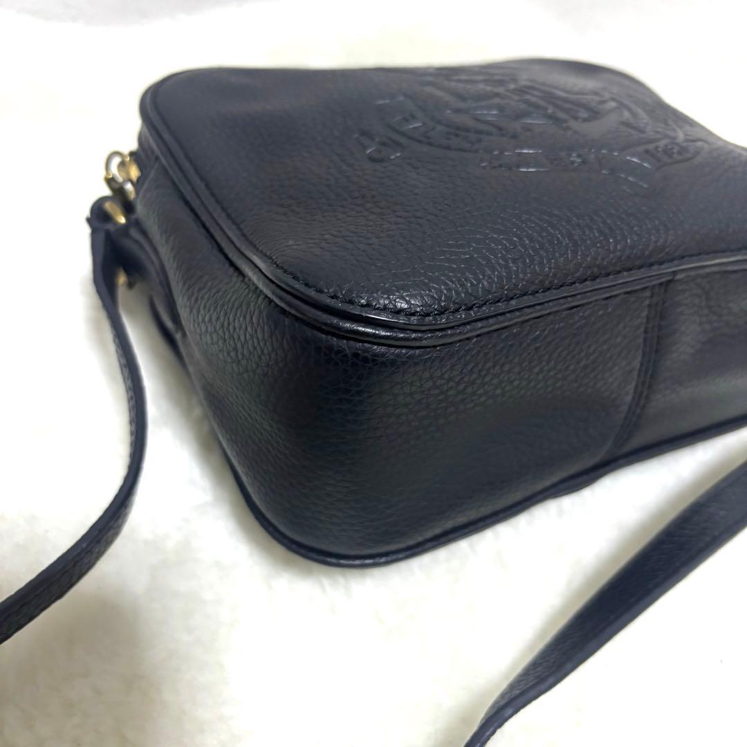 【美品】ローレンラルフローレン ショルダーバッグ ブラック レザー カメラバッグ