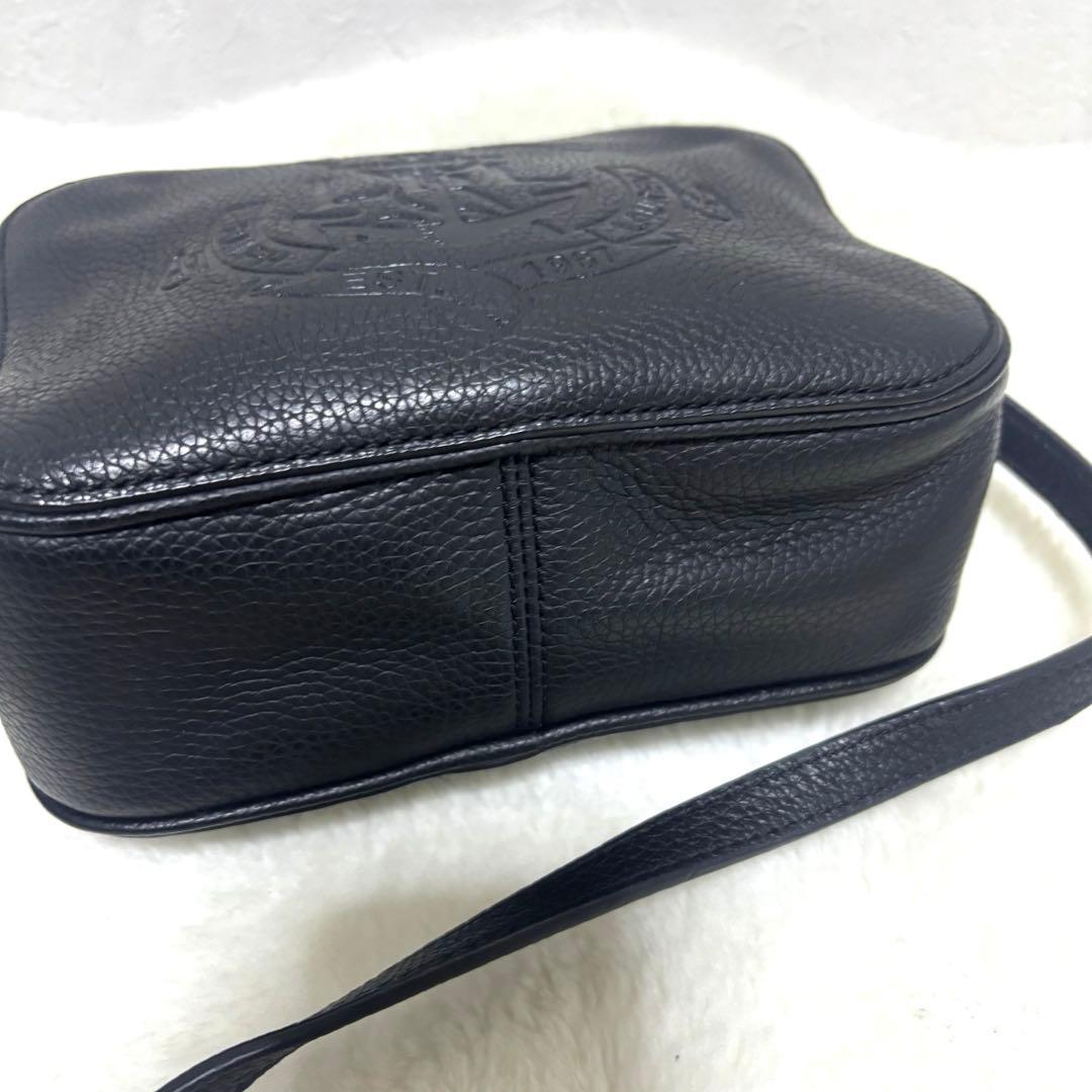 【美品】ローレンラルフローレン ショルダーバッグ ブラック レザー カメラバッグ
