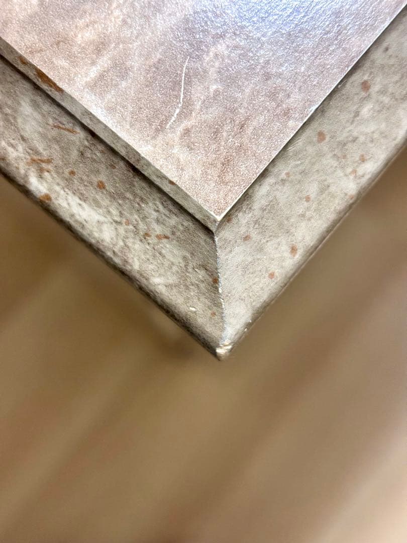 アンティークホワイト チェスト　3段ダブル　６段　木製　ⅱ