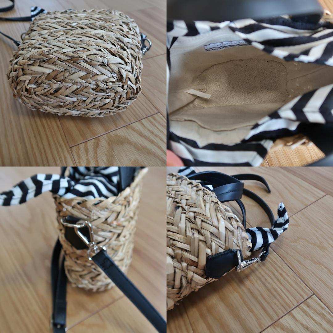 ■ ＊花＊ BLACK BASKET BAG MINI