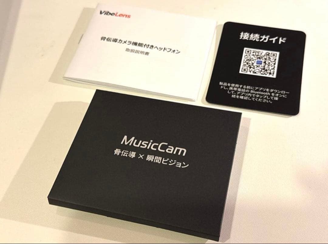 カメラ付き骨伝導イヤホン MusicCam AI翻訳 2K撮影 防水