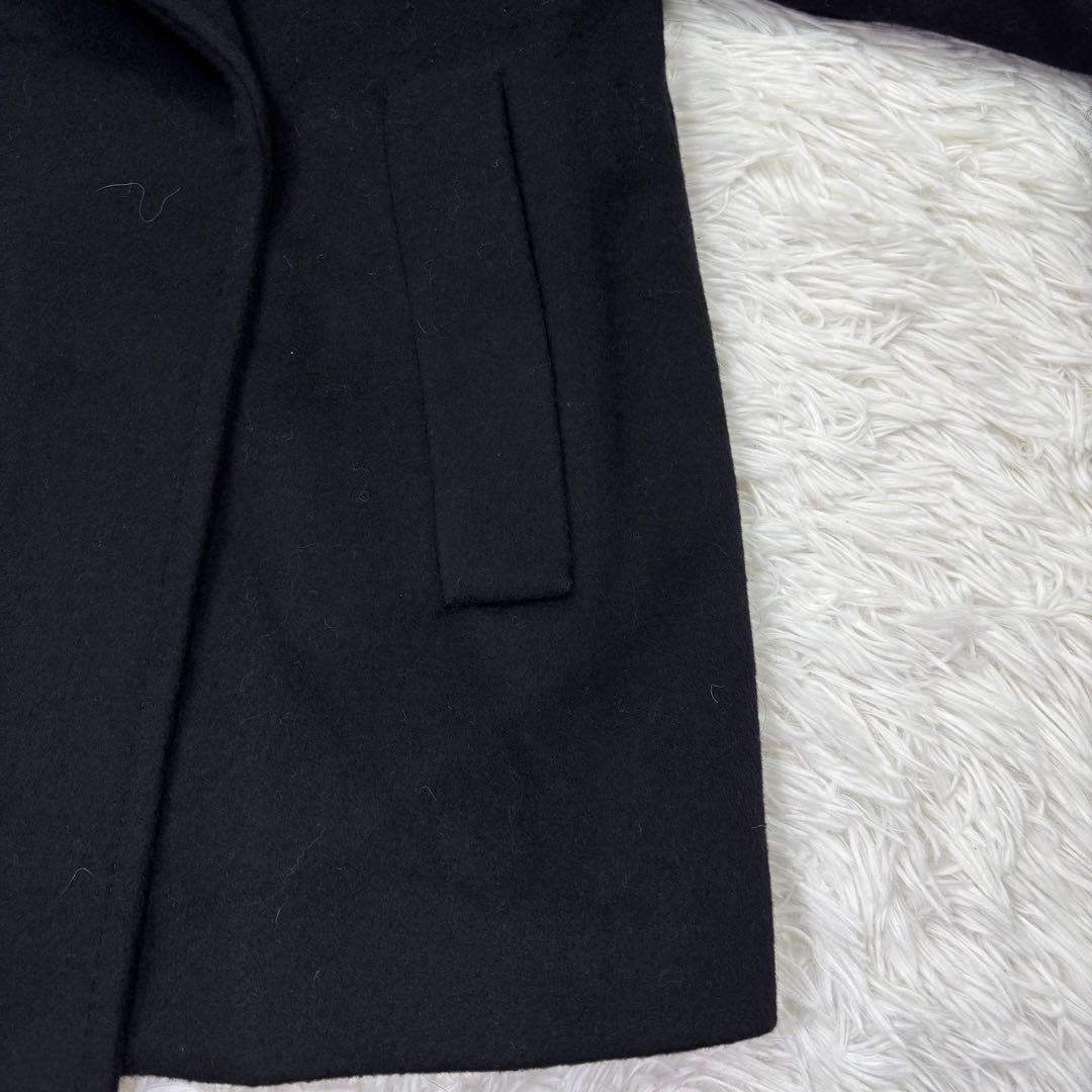 EPOCA エポカ✨ムートンファー付ピーコート ブラック サイズ40