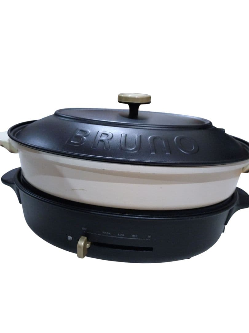 BRUNO オーバルホットプレート ブラック　ホットプレート たこ焼きプレート付