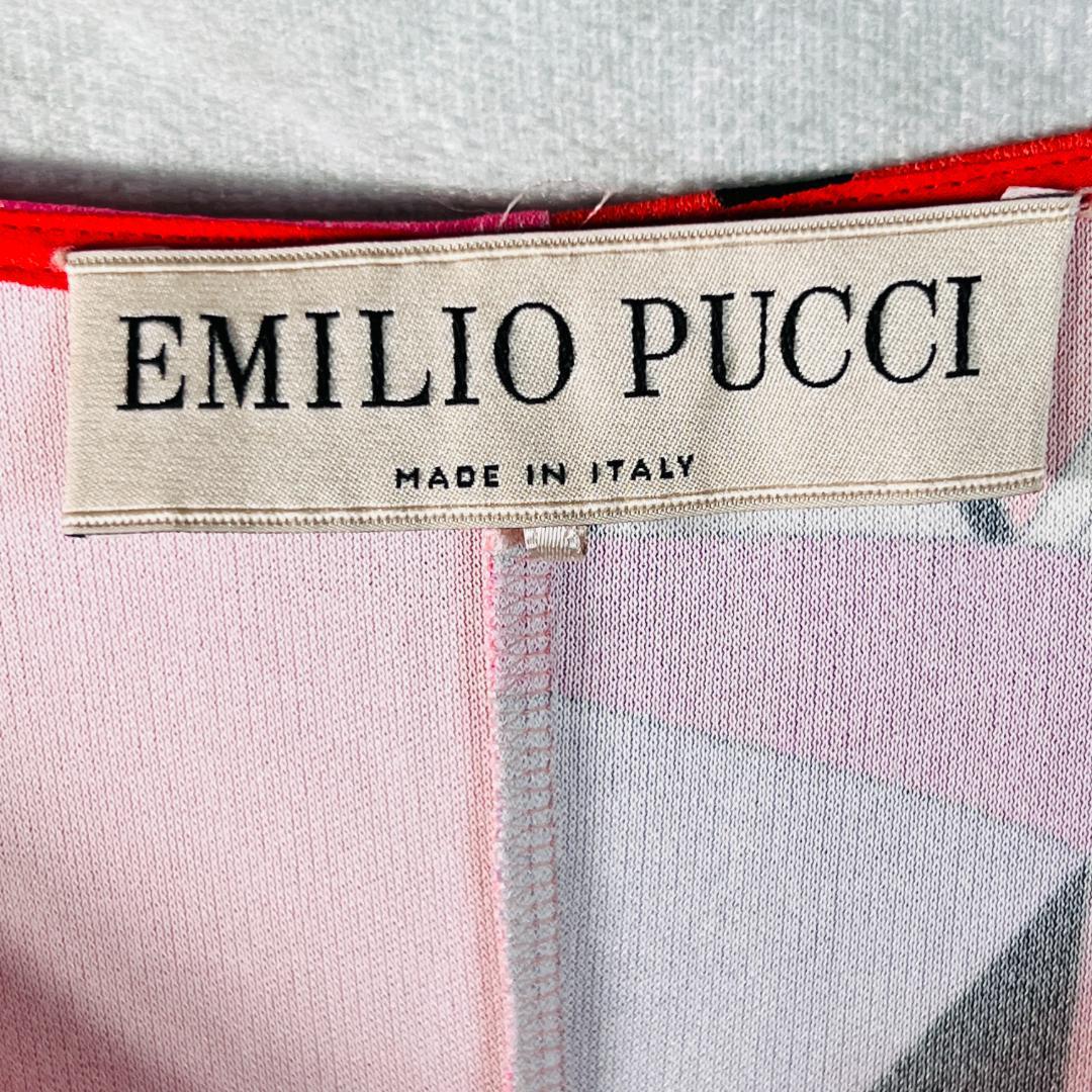 【美品✨エミリオプッチ】ワンピース プッチ柄 シルク ピンク系 36 M相当