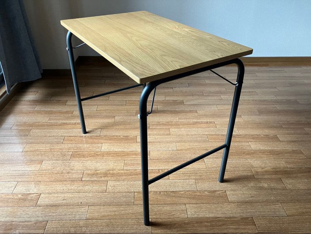 MUJI スチールパイプ折りたたみデスク/チェア　セット