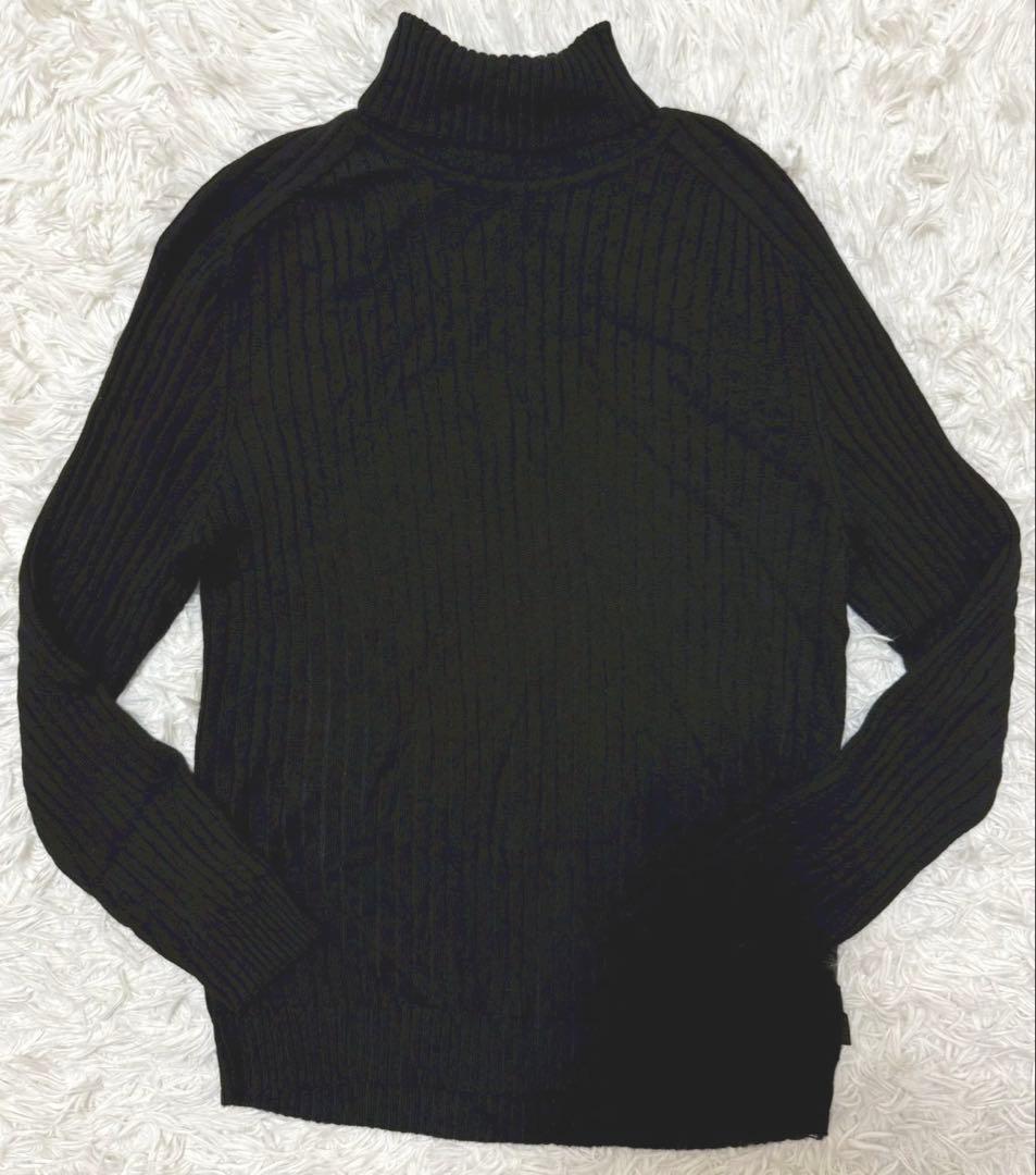 HUGO BOSS タートルネック　ニット　ブラック　ウール