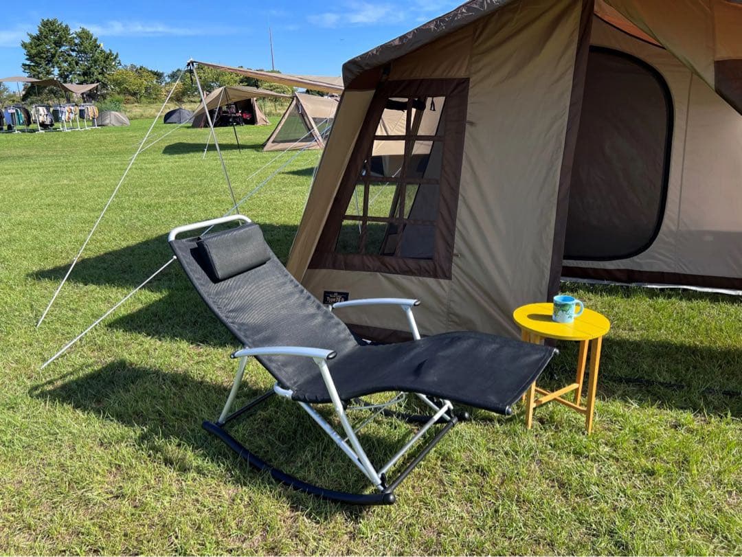 フォールディング メッシュ サウナチェア ロッキングチェア ブロンズ