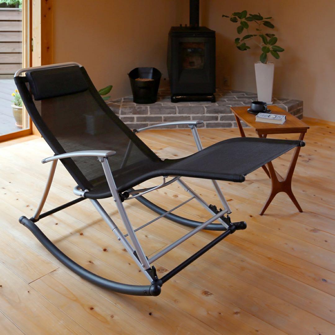 フォールディング メッシュ サウナチェア ロッキングチェア ブロンズ