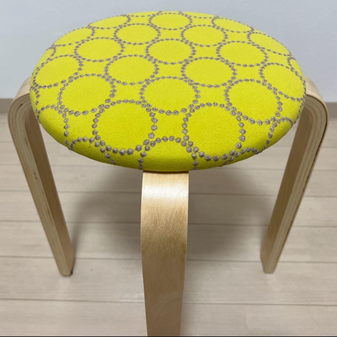 ミナペルホネン スツール タンバリン 丸椅子 【イエロー/グレー】 チェア 椅子