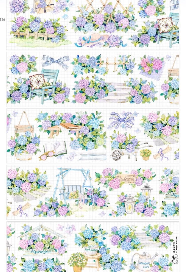 海外 PETテープ マスキングテープ あじさい