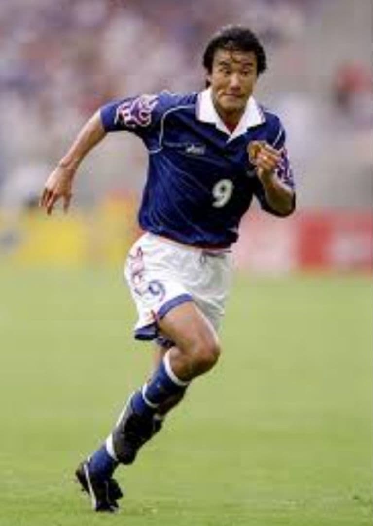 P*y様 98W杯 日本代表 炎 長袖ユニフォーム 中山雅史 ゴン中山 9 新品