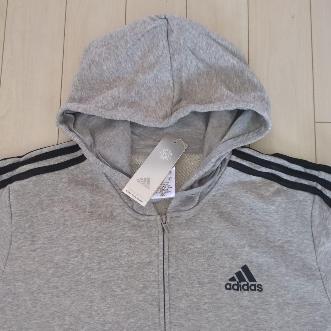 【新品・稀少サイズ4XO】アディダス フルジップスウェットパーカー 上下セット