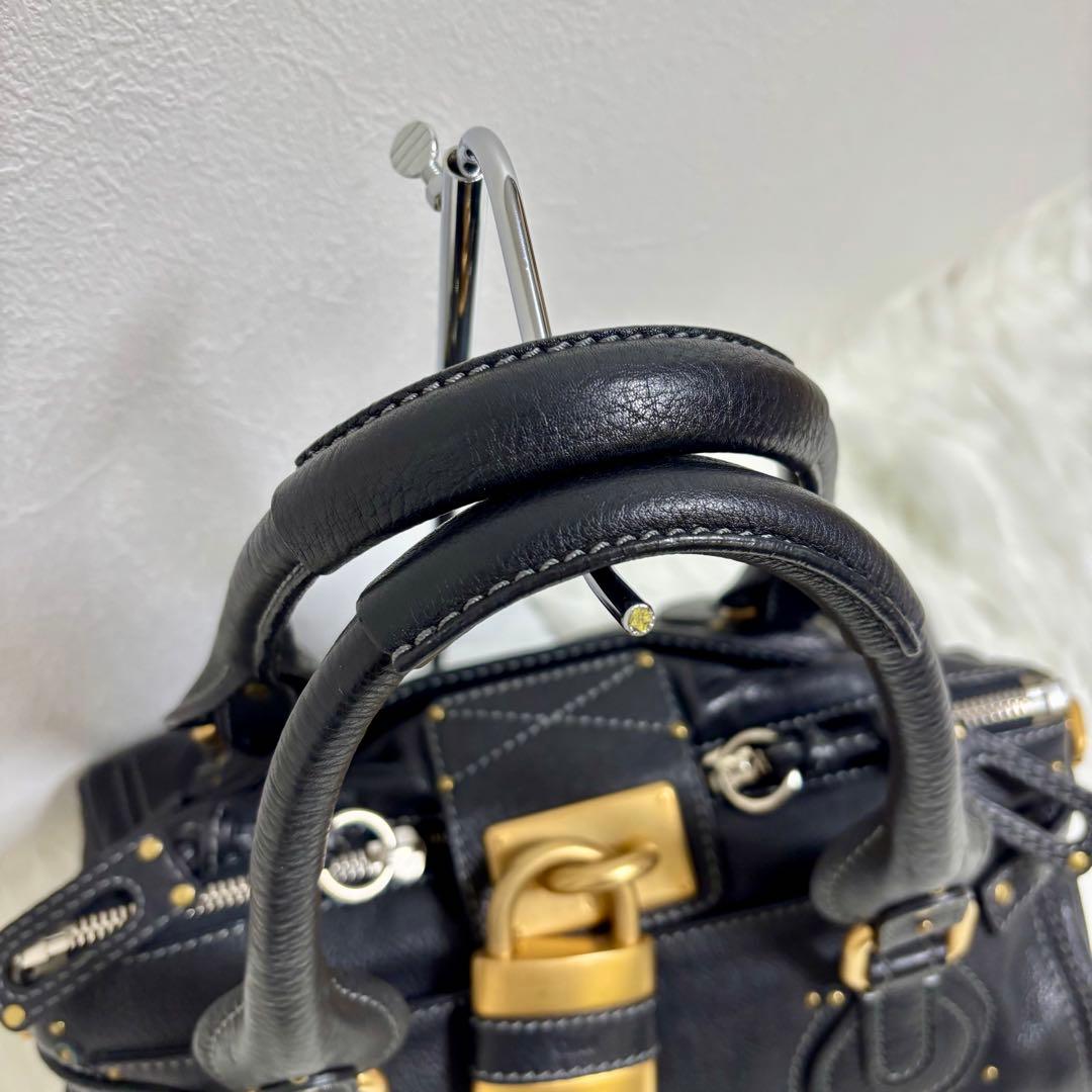 美品✨ Chloe クロエ パディントン ハンドバッグ レザー ブラック