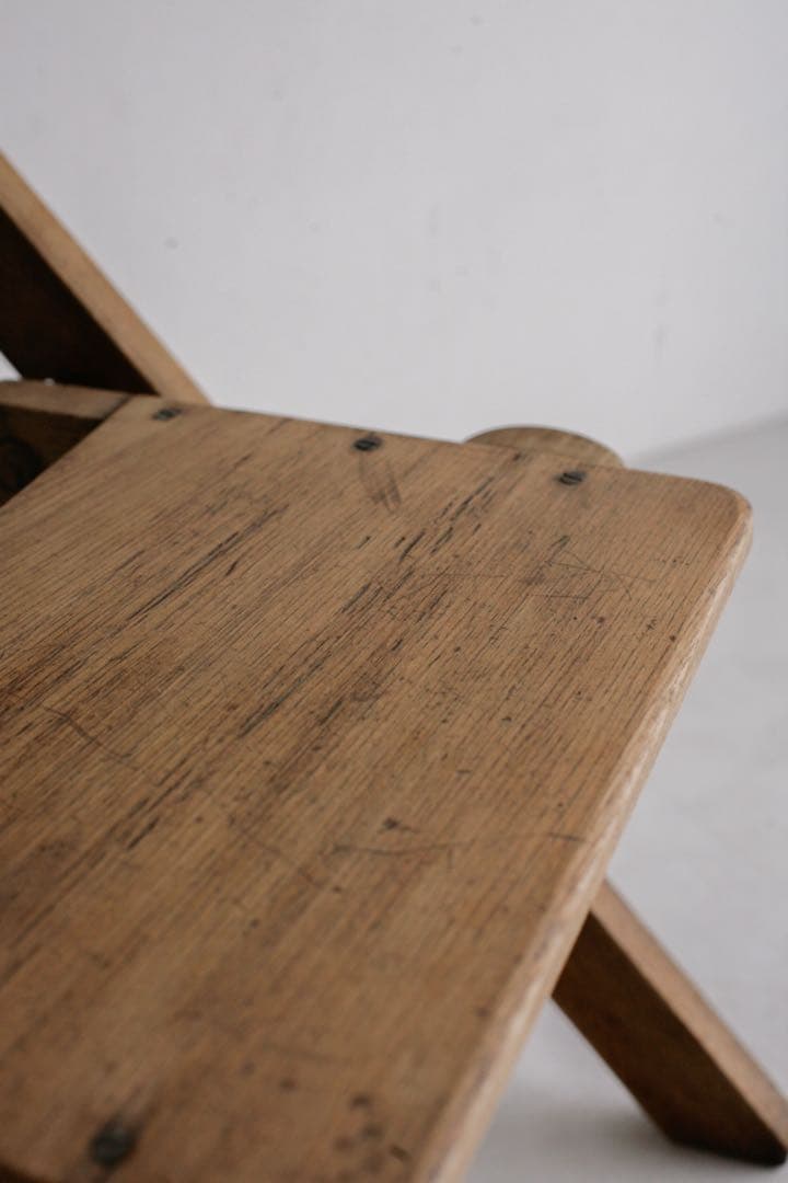 開閉式 飾り棚　展示台　透かし彫り　欅　無垢材　古家具　古道具　無垢インリア