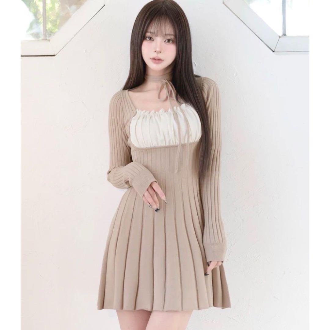 新品未開封　ダーリッチ　ニットミニワンピース　darich FREE