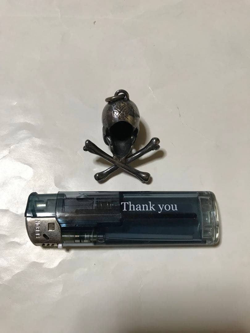 スカル ペンダントトップ シルバー製 クリームソーダ ピンクドラゴン