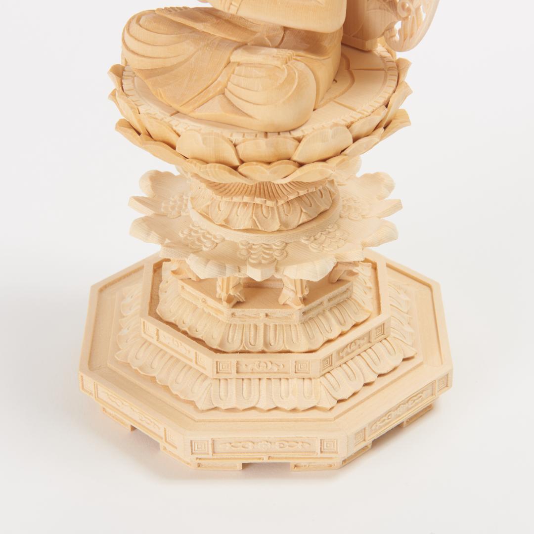 桧　２.５寸　勢至菩薩 仏像 #050