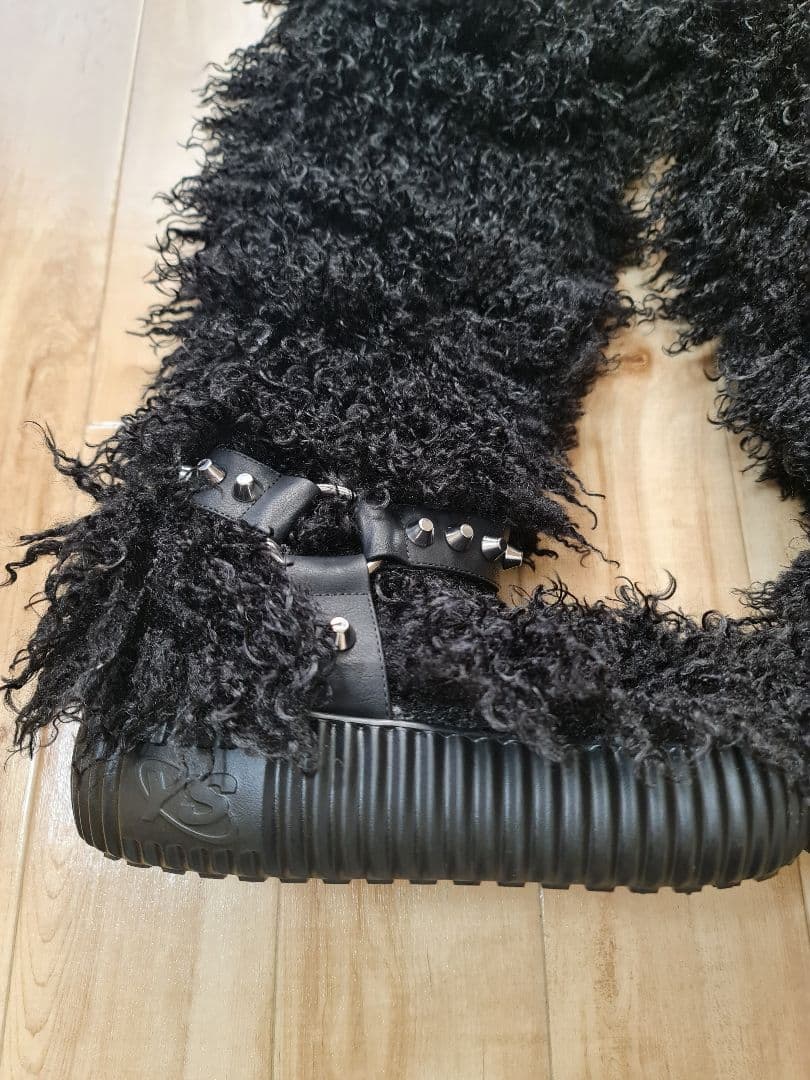 kanoko YELLO 黒ロングファーブーツ