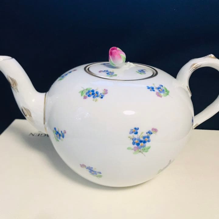 マイセン　忘れな草　小花散らし　ポットセット