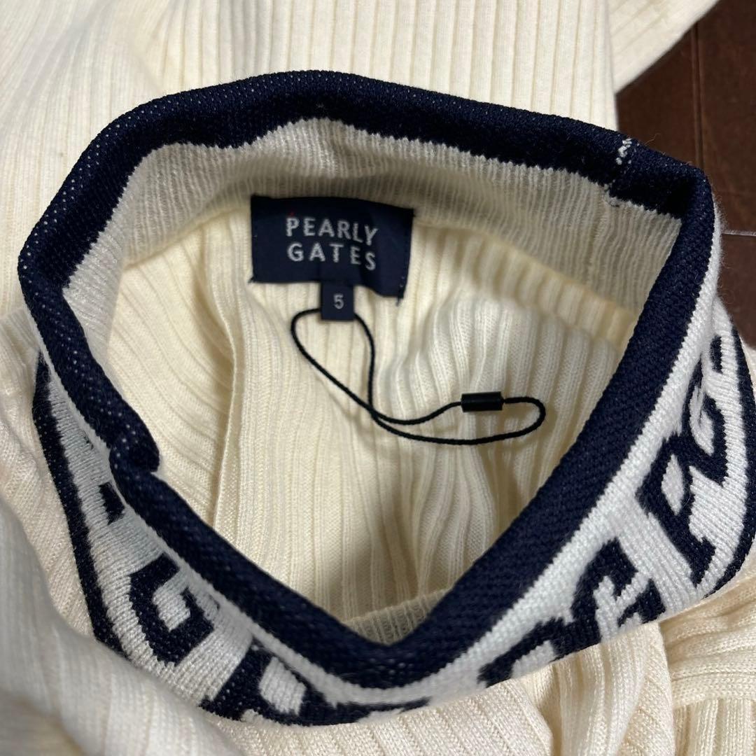 パーリーゲイツ　ウールカシミヤ　ハイネックサイズ5