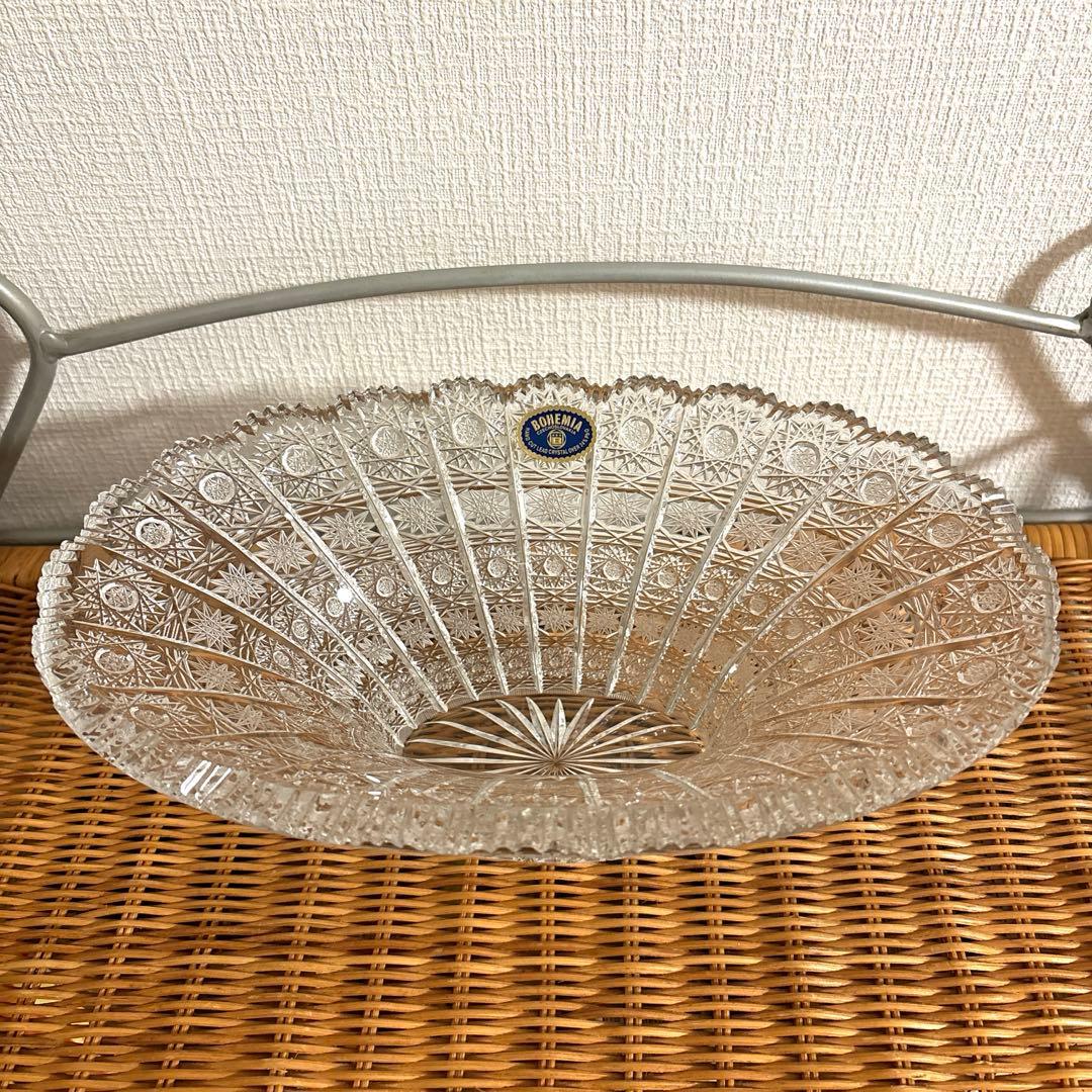 ボヘミアクリスタル 500PK フレアフラワーベース センターピースボウル