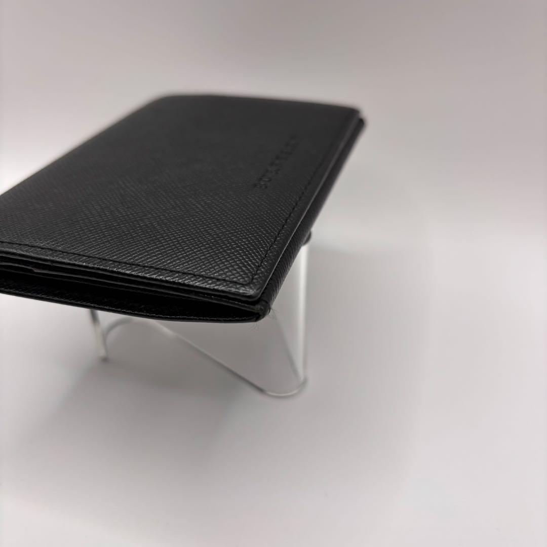 【美品】BURBERRY　名刺入れ　カードケース　ブラック　型押し　ノバチェック