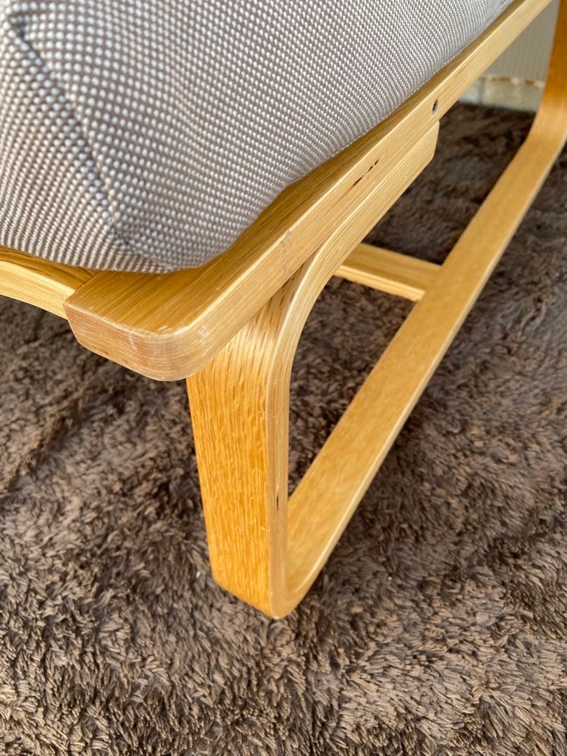 無印良品　リビングでもダイニングでもつかえるソファチェア・オーク材