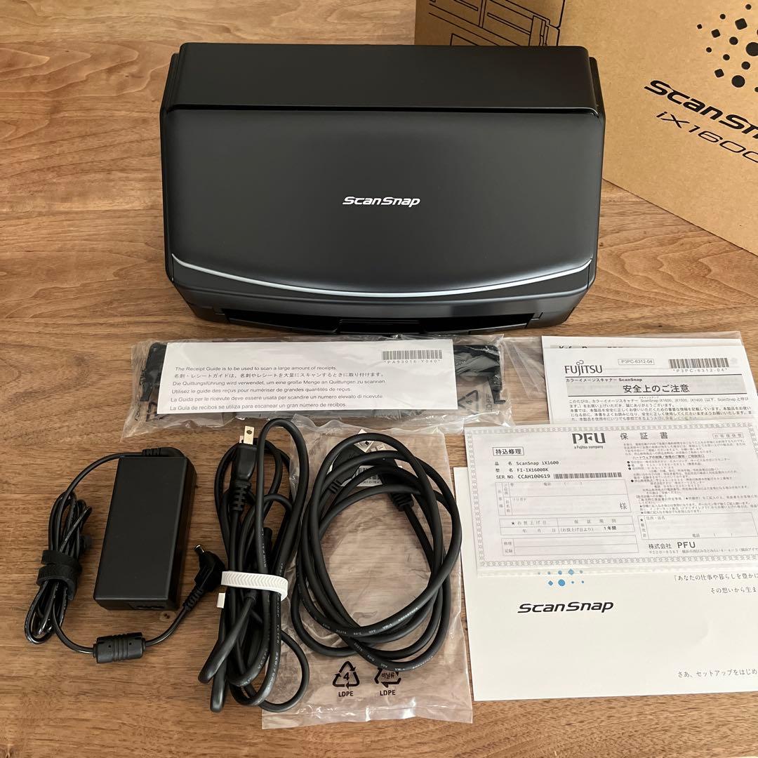 Fujitsu ScanSnap iX1600 ブラック スキャン枚数1257