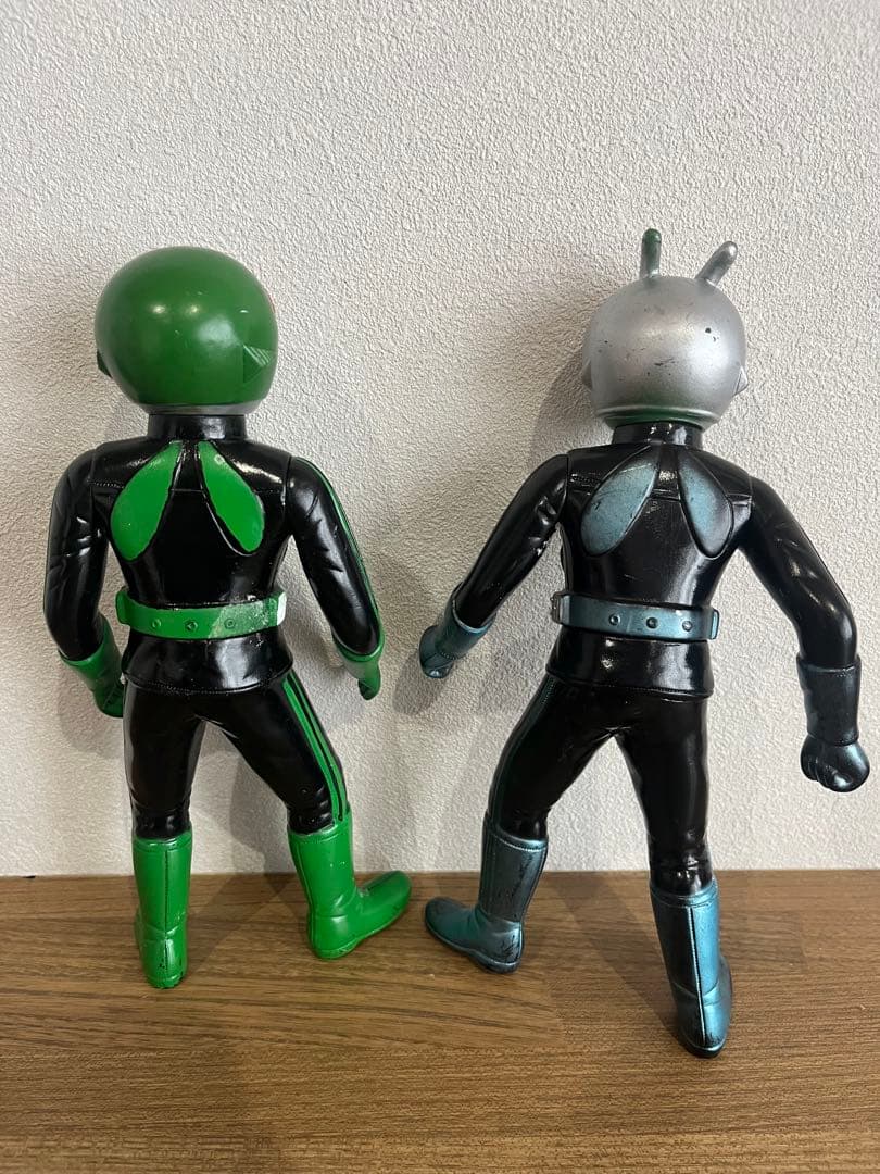 た*を様 【当時物】旧バンダイ 仮面ライダー ソフビ 2体セット 約21cm 昭