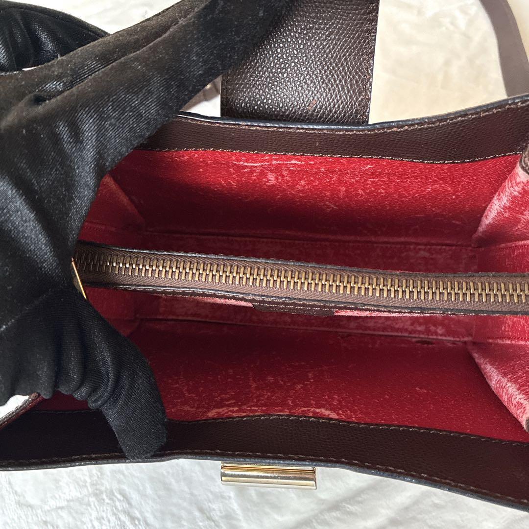 セリーヌ CELINE ショルダーバッグ ターンロック ゴールド金具 ブラウン