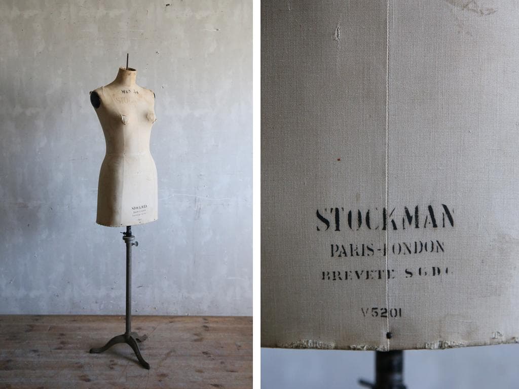 フランスアンティークSTOCKMANストックマン製トルソー/マネキン80-203