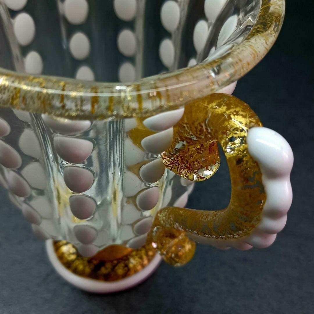 【工芸】★ 岩田久利 作 金彩 白玉 飾壺 ジョッキ グラス ★ マグカップ