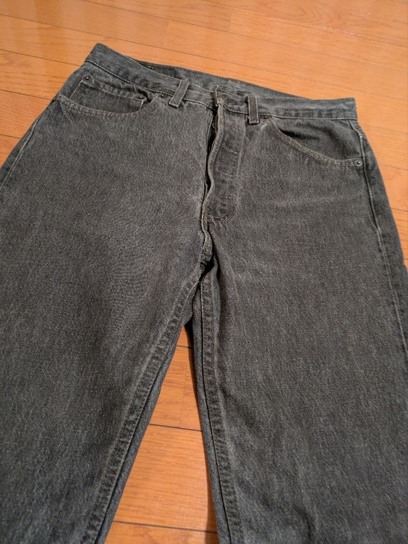 USA Levi's 501 赤文字 先染めブラックデニム W31 L36