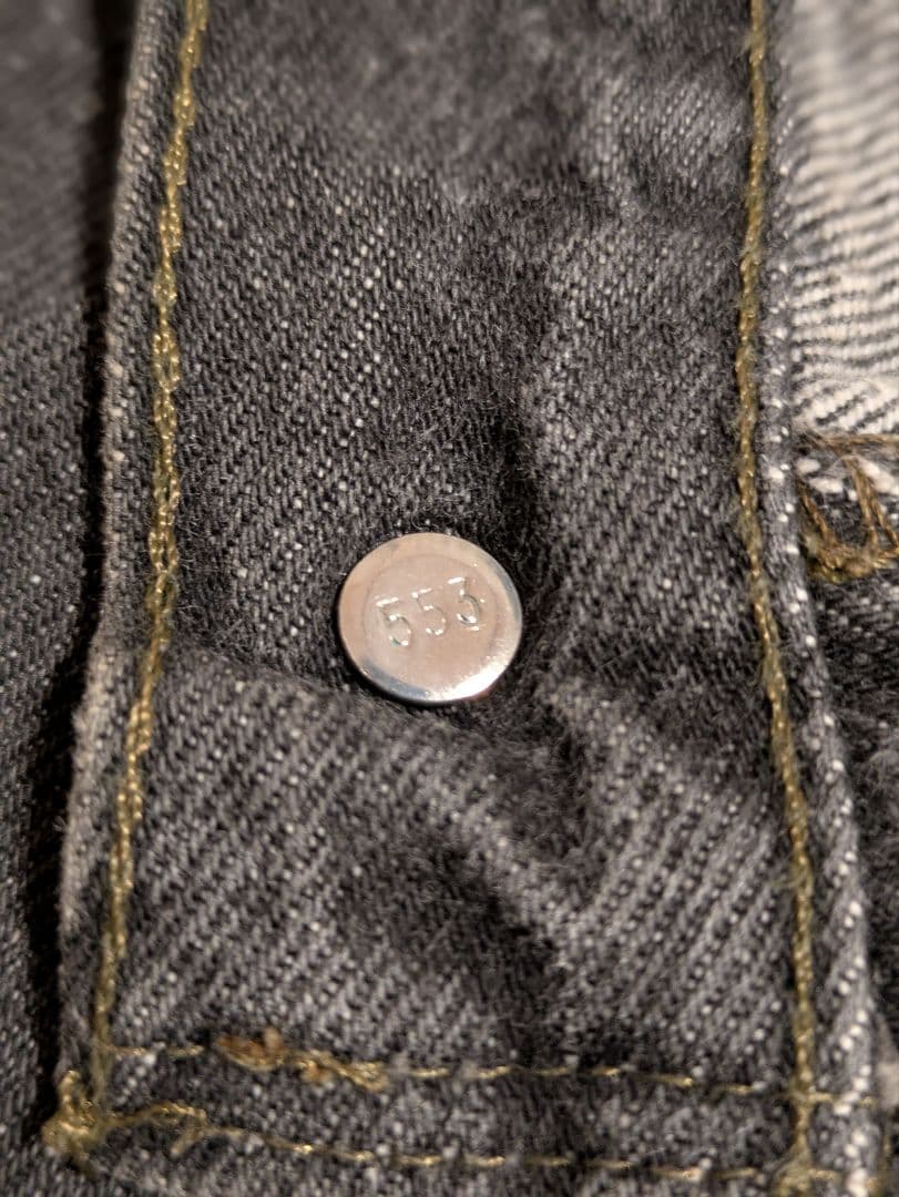 USA Levi's 501 赤文字 先染めブラックデニム W31 L36