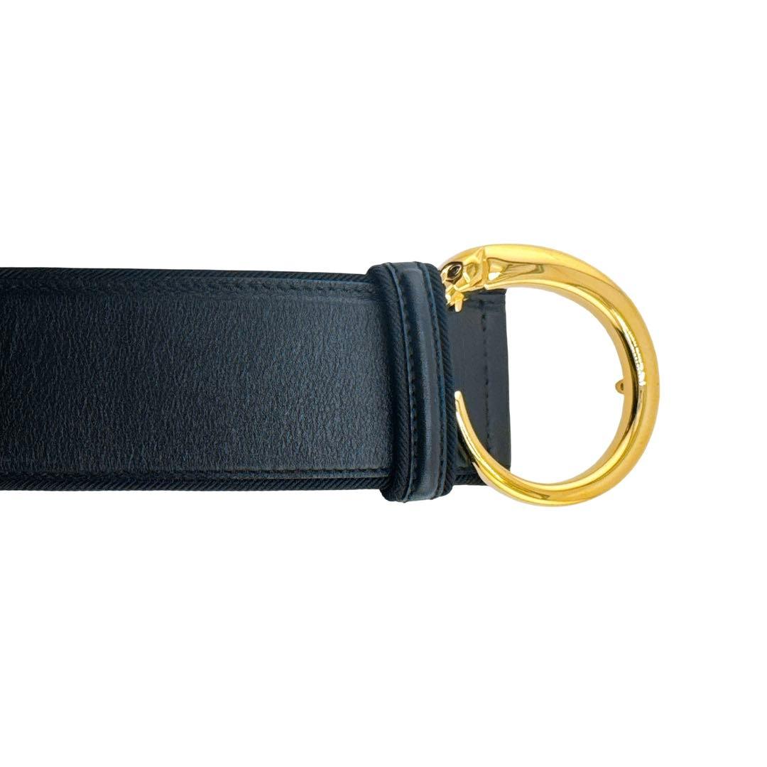 カルティエ パンテール レザー ゴールド金具 ベルト 表記 M ブラック