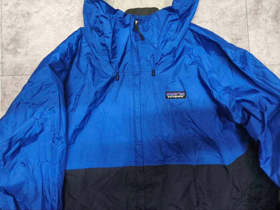 patagonia トレントシェルジャケット　XL ブルー×ブラック