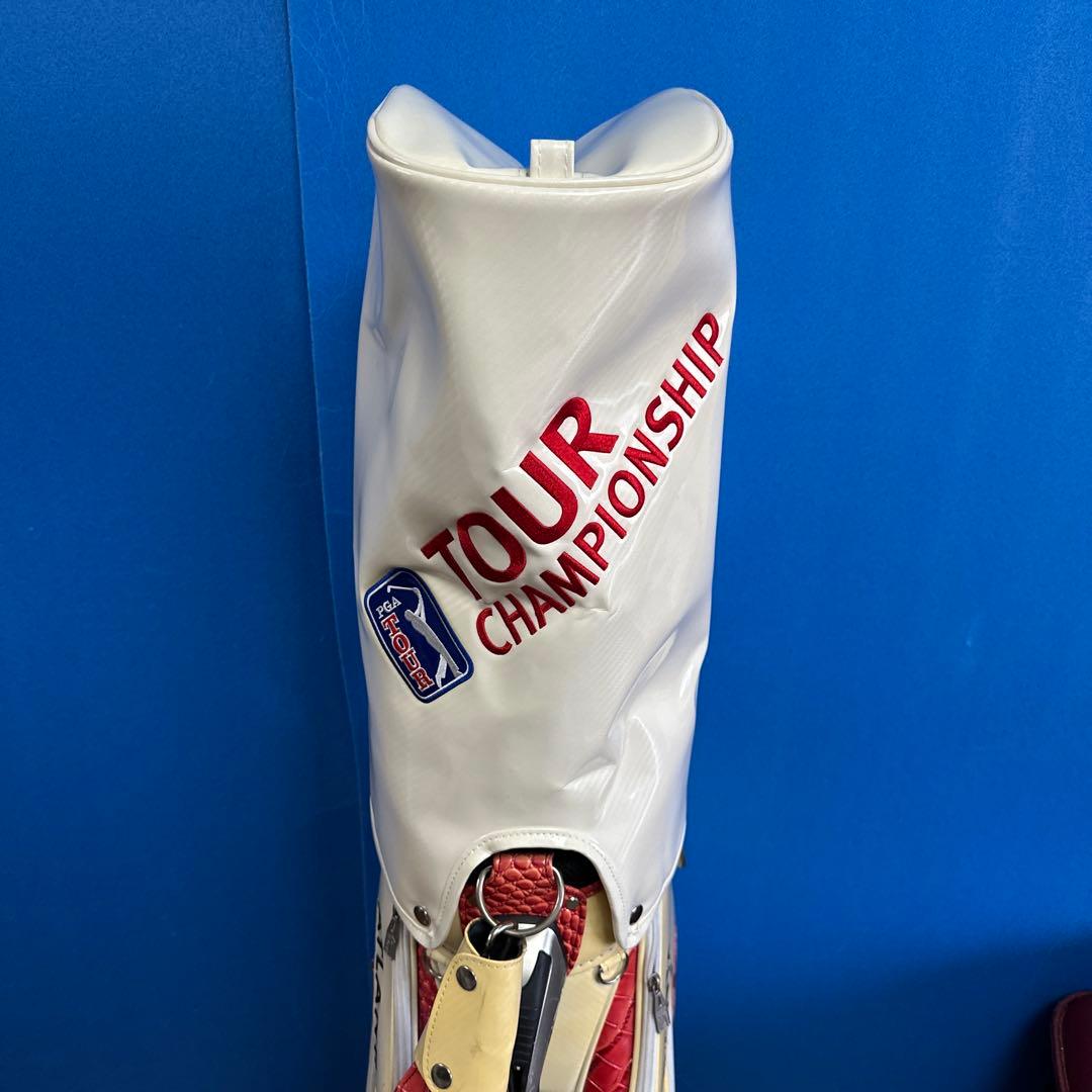 激レア モデル プロ PGATOUR 赤クロコ キャディバッグ 3点式