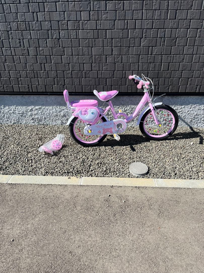 自転車　16インチ　組み立て　難あり　ピンク　札幌取引でお値引き