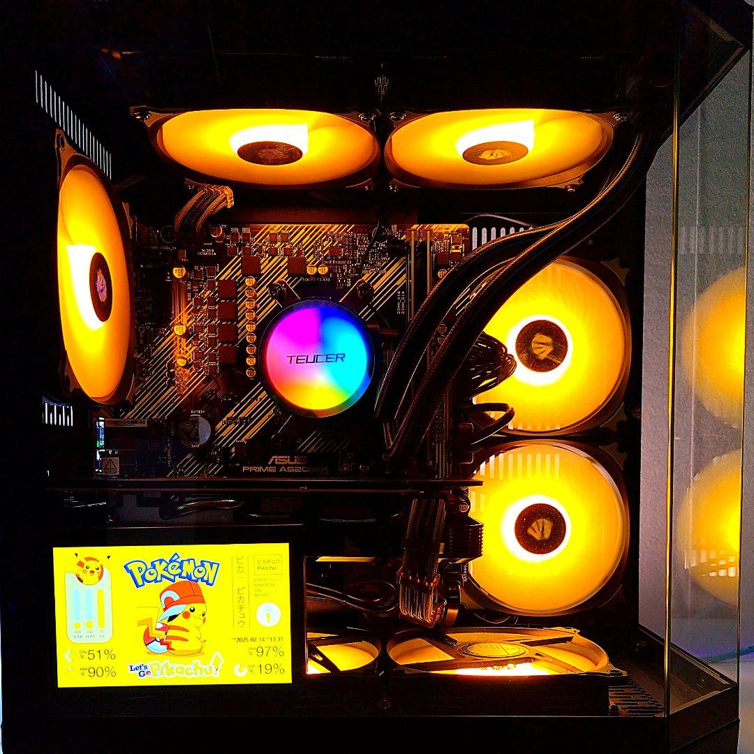 新品【ゲーミングライフを彩るPC】デスクトップパソコン／ブラック 黒／光る